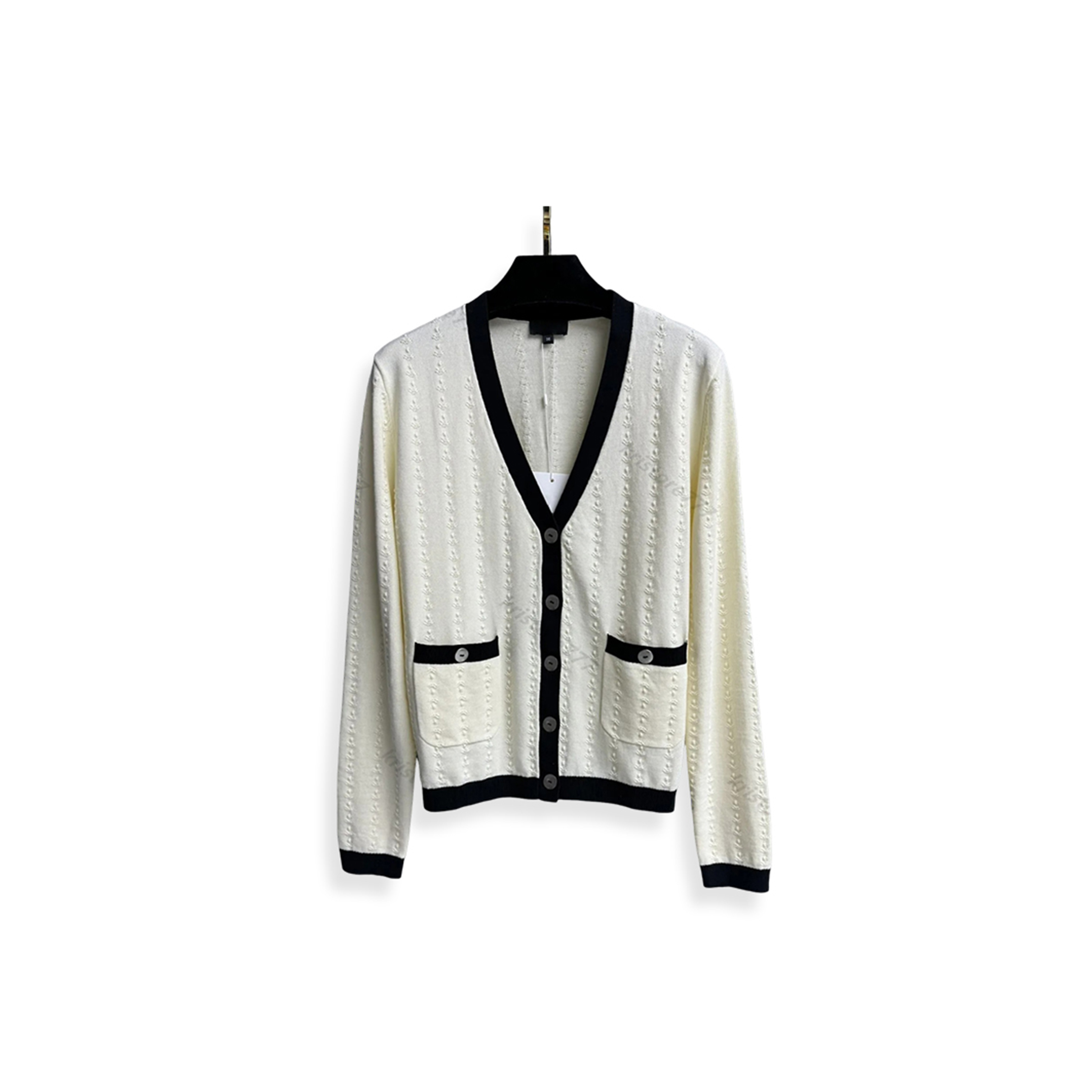 Ch**el women cotton design sweater cardigan letter buttons
